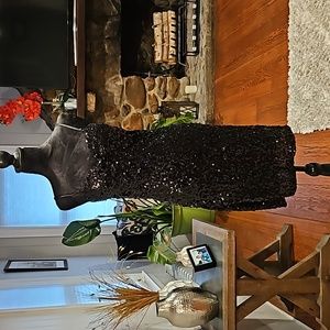 Black sequence dress